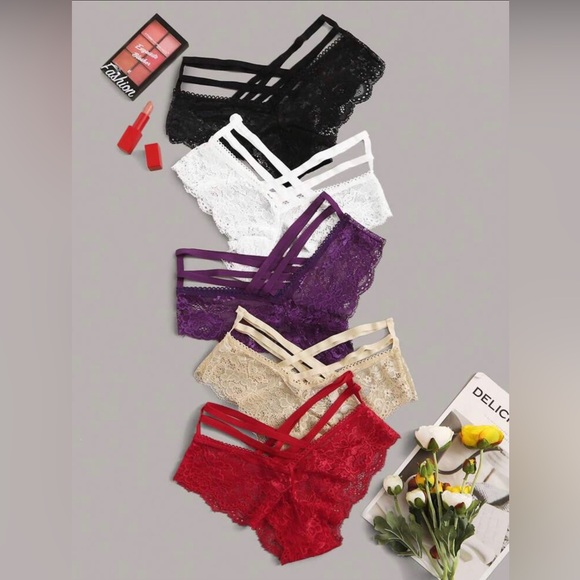 COPY - Women’s 5 Pack Floral Lace Panty Set *NEW* - Picture 1 of 12